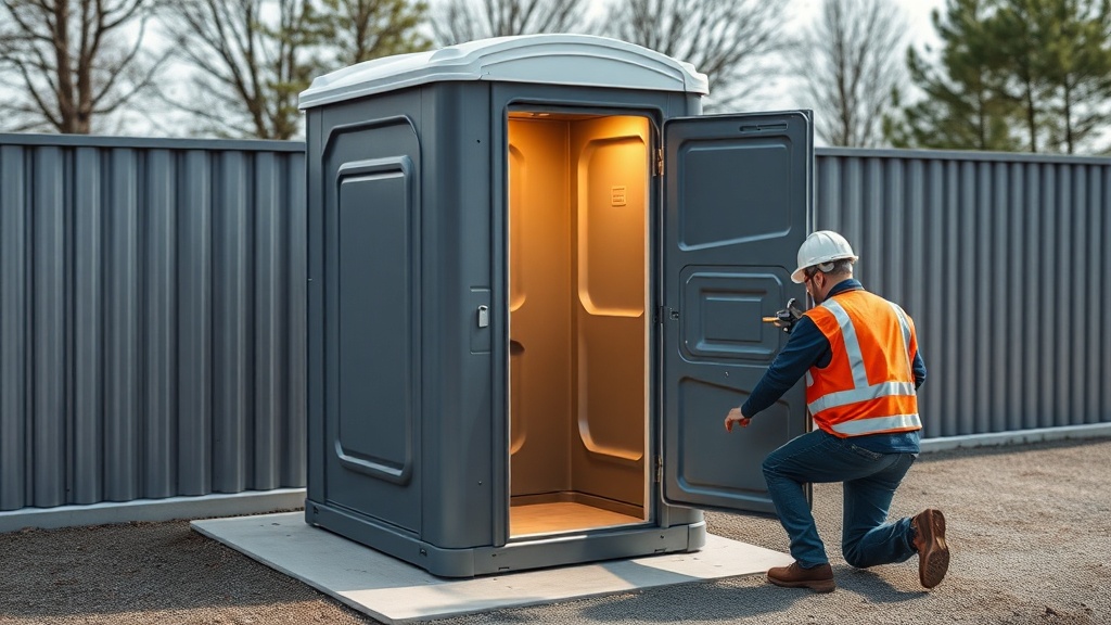 Portable toilet placement service - expert positioning for optimal accessibility